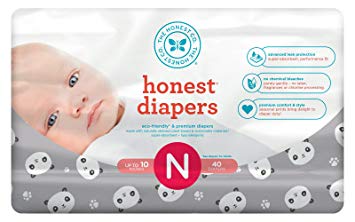 The Honest Company Diapers, Pandas, Size Nb, 40 Count