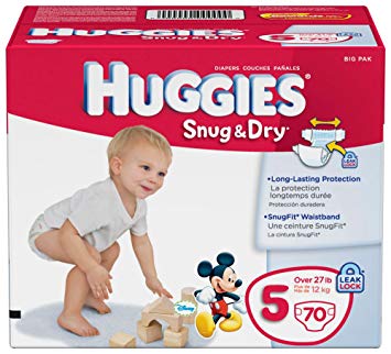 Huggies Snug & Dry Diapers, Size 5, 70 Count