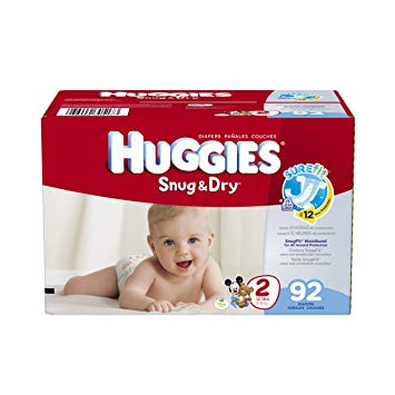 Huggies Snug & Dry Diapers, Size 2, 92 Count