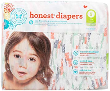 Honest Diapers, Multi Colored Giraffes, Size 5, 25 Count