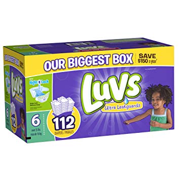 Luvs With Ultra Leakguards Diapers, Size 6, 112 Count