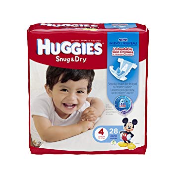 Huggies Snug & Dry Diapers, Size 4, 28 ct