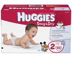 HUGGIES Snug & Dry Diapers, Size 2, 100-Count Product Shot