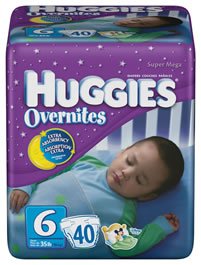 Huggies Overnites Diapers Super Mega Pack Size 6 40ct.