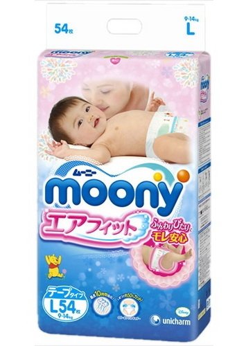 Japanese diapers - nappies Moony L (9-14 kg.)// Ð¯Ð¿Ð¾Ð½ÑÐºÐ¸Ðµ Ð¿Ð¾Ð´Ð³ÑƒÐ·Ð½Ð¸ÐºÐ¸...