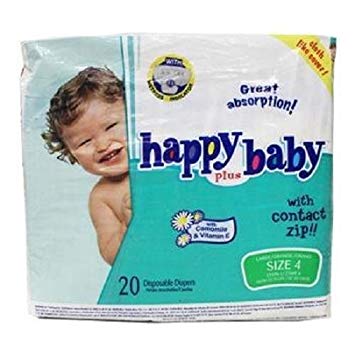 HAPPY BABY DIAPER SIZE 4 Large 20 pk