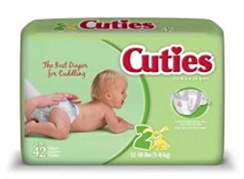 First Quality Baby Diaper Cuties Tab Closure Size 2 Disposable Heavy Absorbency (#CR2001, Sold Per...