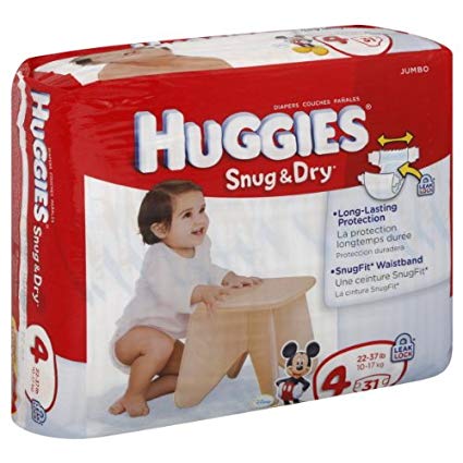 Huggies Snug and Dry Diapers - Size 4 - 31 ct