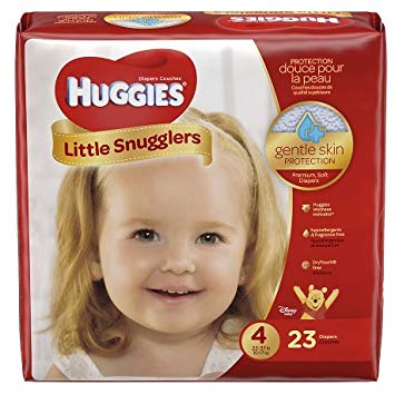 Huggies Little Snugglers Baby Diapers Size 4(22-37 lb), 23 Count -2 Pack