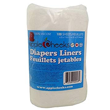 AppleCheeks Disposable, Flushable Diaper Liners