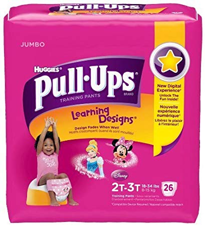 Huggies Pull-Ups Original Training Pants - Learning Designs - Girls - 2T-3T - 104 ct