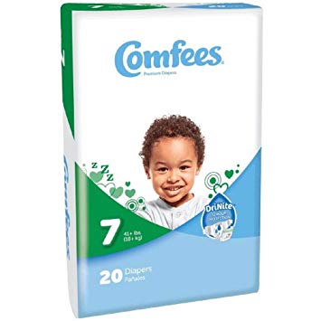 Attends Baby Diaper Comfees Tab Closure Size 7 Disposable (#CMF-7, Sold per Case)