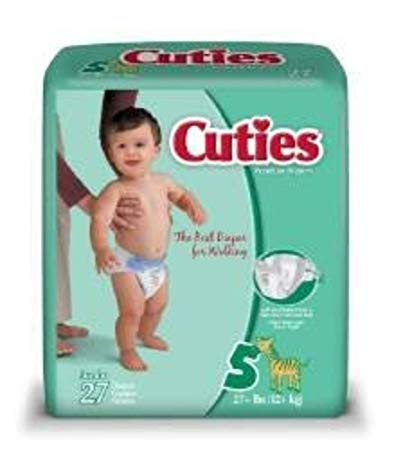 First Quality Baby Diaper Cuties Tab Closure Size 5 Disposable Heavy Absorbency (#CR5001, Sold Per...