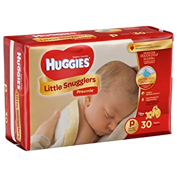 Huggies Gentle Care Preemies Diapers, Size P, 180-count