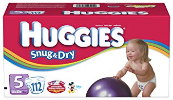 Huggies Snug & Dry Diapers, Size 5, 112-Count