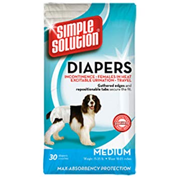 Simple Solution Disposable Diapers, Medium, 30-Count (Pack of 2)