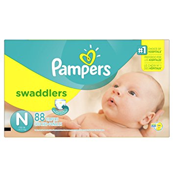 Pampers Swaddlers Disposable Diapers Newborn Size 0 (> 10 lb), 88 Count, SUPER” class=”aligncenter”></a><br /><a href=