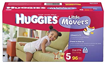 Huggies Little Movers Diapers, Size 5, 96-Count