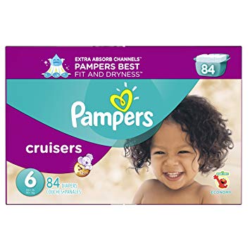 Pampers Cruisers Disposable Diapers Size 6, 84 Count, ECONOMY