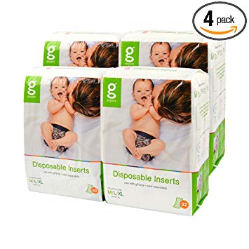 gDiapers Disposable Inserts Case, Medium/Large/X-Large (13-36 lbs) (Pack of 4)