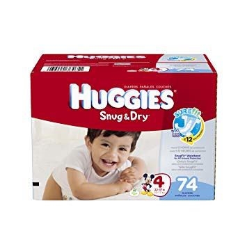 Huggies Snug and Dry Diapers Big Pack, Size 4, 74 Count