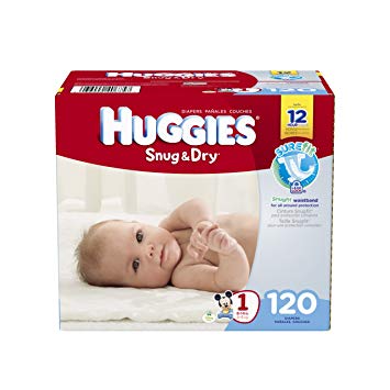 Huggies Snug and Dry Diapers, Size 1, 120 Count