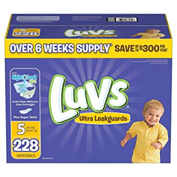 Luvs Ultra Leakguards Diapers, Size 5, 228 Count