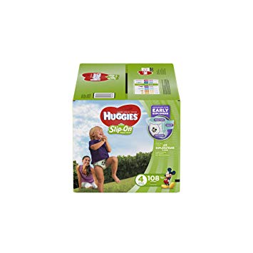 Huggies Little Movers Slip-On Diapers, Size 4, 108 Count