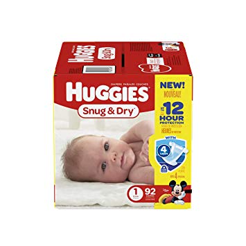 Huggies Snug and Dry Diapers - Size 1 - 92 ct