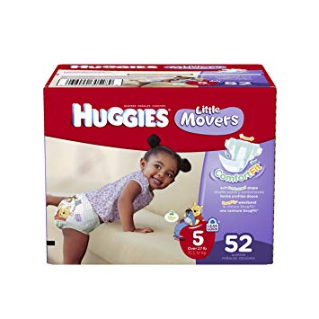 Huggies Little Movers Diapers, Size 5, Big Pack, 52 Count (packaging may vary)