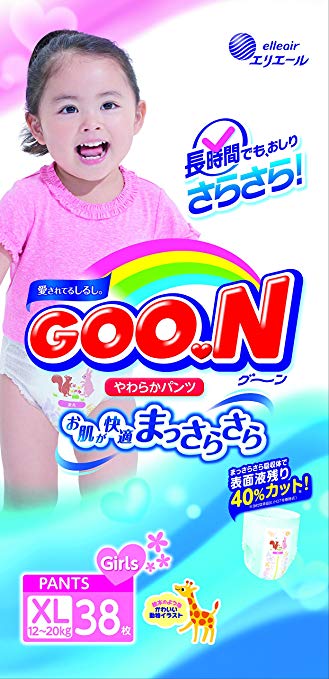 Elleair GOO.N 38 Sheets Fit Pants for Big Girl, Soft Goon