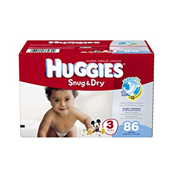 Huggies Snug and Dry Diapers Big Pack, Size 3, 86 Count