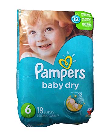 Pampers Baby Dry Diapers - Size 6 - 18 ct