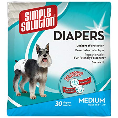 Simple Solution Disposable Female Dog Diapers, Multiple Sizes and Colors Available