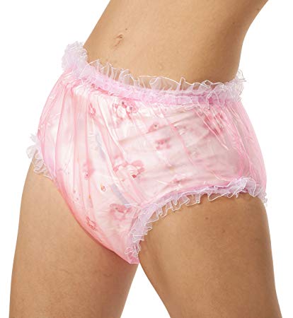 Adult Baby Diaper Lover ASC Pink Frilly Plastic Diaper Covers (xxl)