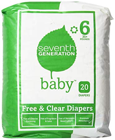 Seventh Generation Free & Clear Diapers - Size 6 - 20 ct