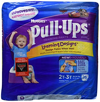 Huggies Pull-Ups Training Pants with Learning Designs, Boys, 2T-3T, 26-Count