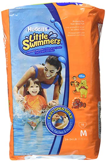 Huggies Little Swimmers Disposable Swimpants, Size M (24-34 lb), 11 ct