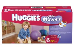 HUGGIES Little Movers Diapers, Size 6, 80-Count Product Shot