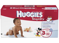 HUGGIES Snug & Dry Diapers, Size 3, 96-Count Product Shot