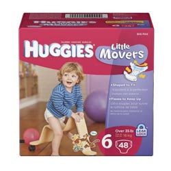 HUGGIES Little Movers Diapers, Size 6, 48-Count Product Shot