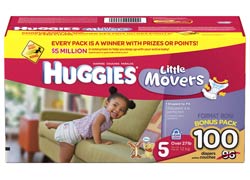 HUGGIES Little Movers Diapers, Size 5, 100-Count Product Shot