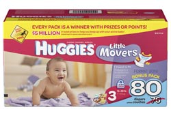 HUGGIES Little Movers Diapers, Size 3, 80-Count Product Shot