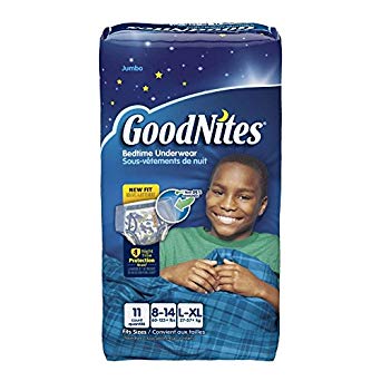 Kimberly-Clark 41315 Goodnites Youth Pant, Boy, Large/X-Large, Jumbo (Pack of 44)