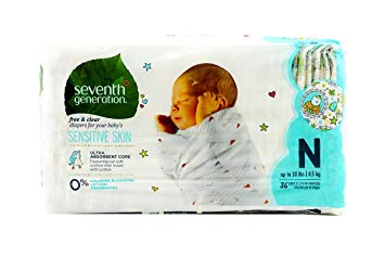 Seventh Generation Free & Clear Unbleached Diapers - Newborn - 1 pack