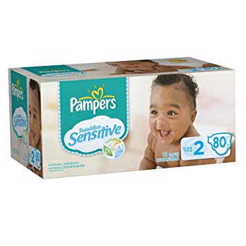 Pampers Swaddlers Sensitive Diapers, 80 Count