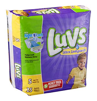 Luvs Ultra Leakguards Size 5 Diapers 25 CT (Pack of 16)