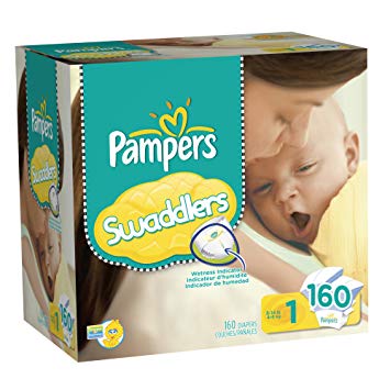 Pampers Swaddlers Diapers Size 1 Giant Pack, 160 Count