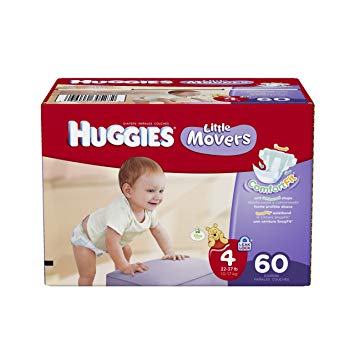 Huggies Little Movers Diapers, Size 4, Big Pack, 60 Count (packaging may vary)